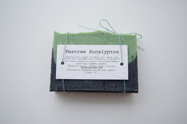 Tea tree Eucalyptus Bamboo Soap tag